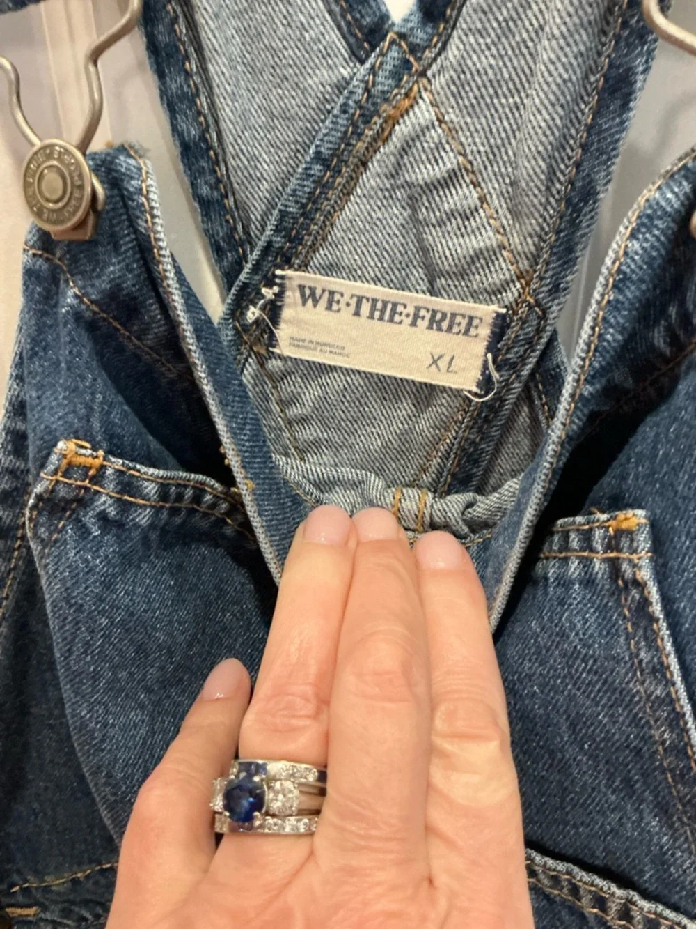 We the Free People Ziggy denim overalls sz XL - Picture 3 of 8